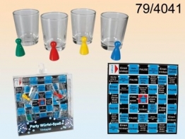 Trinkspiel Würfelspaß mit 4 Gläser 15x15cm